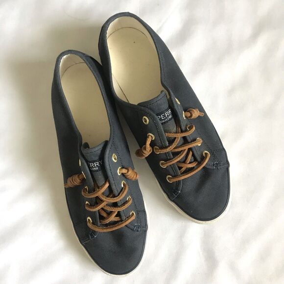 Sperry Top Sider Seacoast Women Boat Shoes Sneakers Navy White Size 7.5 STS90550 - Picture 1 of 8
